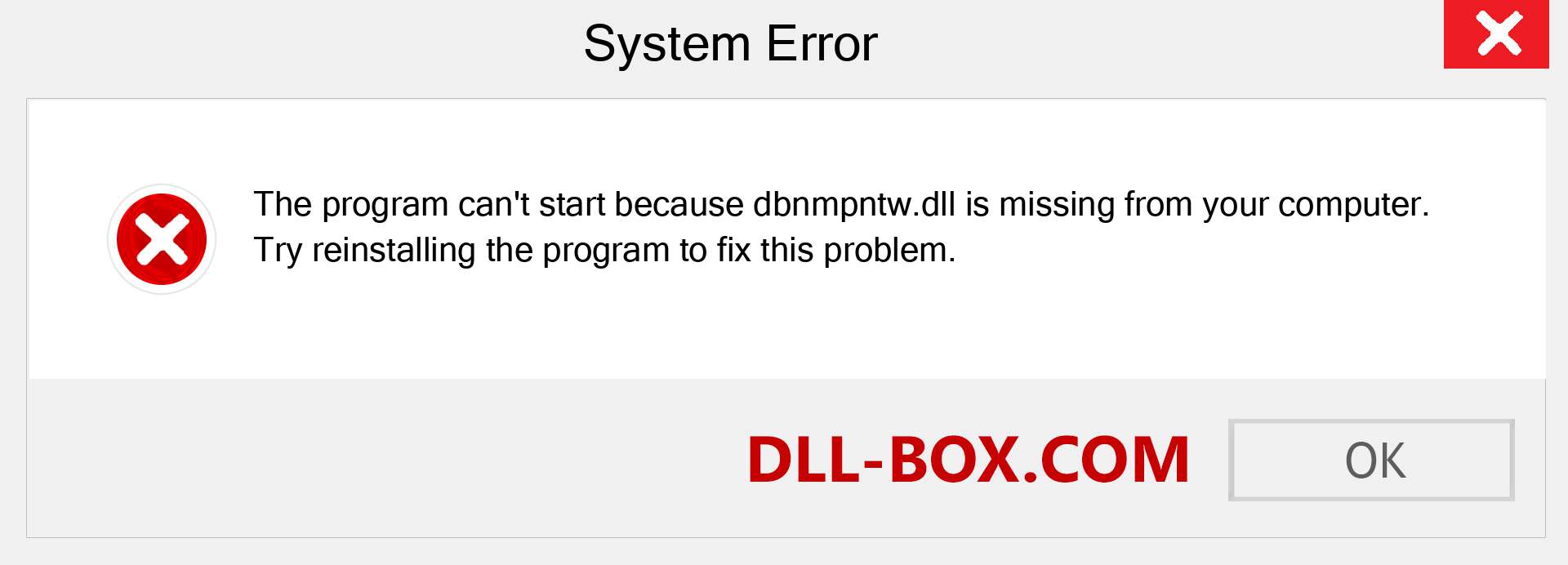 dbnmpntw.dll file is missing?. Download for Windows 7, 8, 10 - Fix  dbnmpntw dll Missing Error on Windows, photos, images